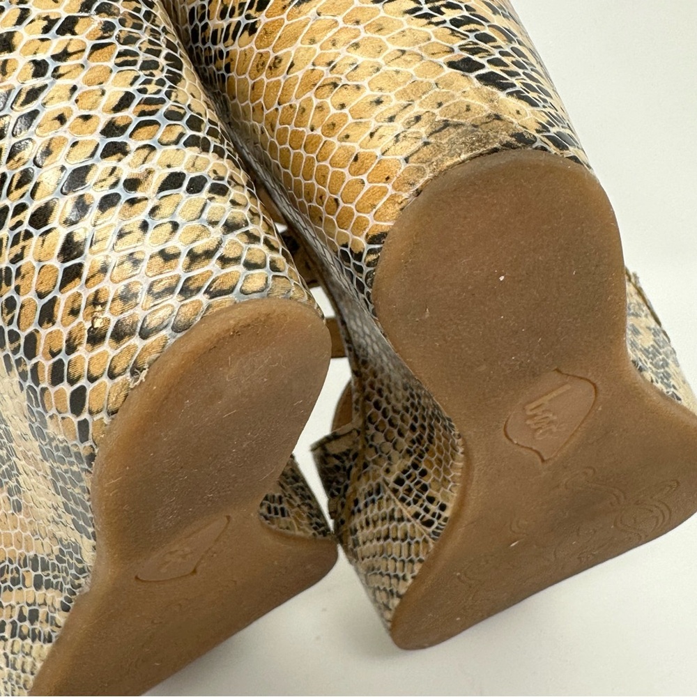 B.O.C. Wedge Platform Sandals Women's Size 8 Animal Snake Print - Picture 8 of 12